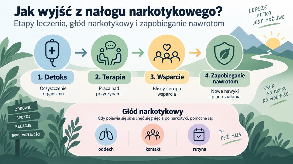 Jak wyjść z nałogu narkotykowego? Etapy leczenia, głód narkotykowy i zapobieganie nawrotom