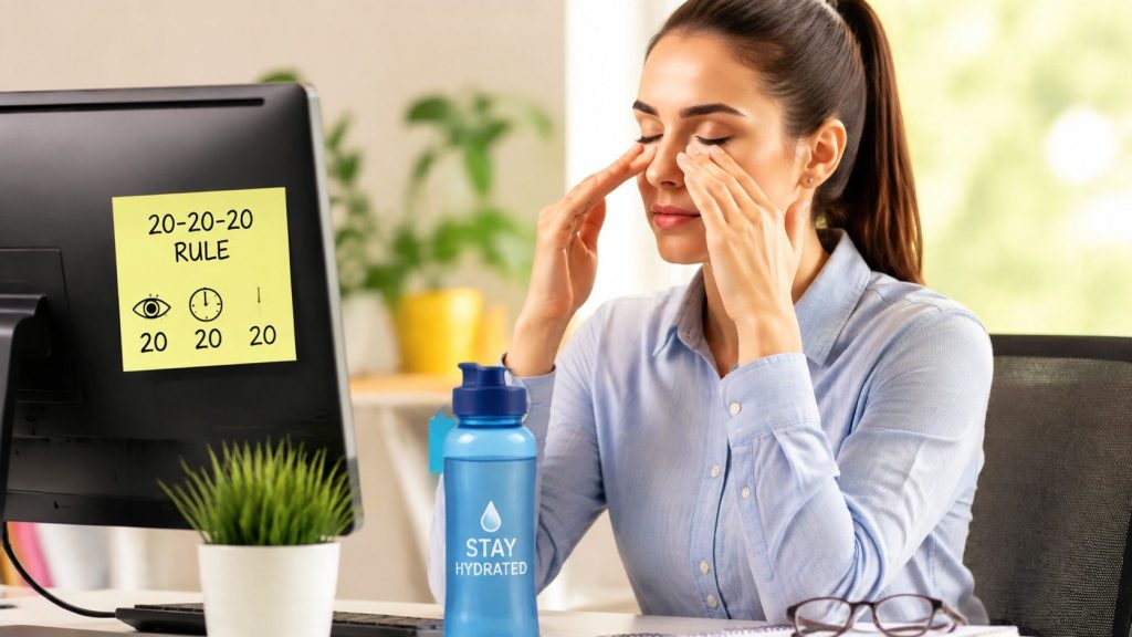 Jak dbać o oczy przy pracy z komputerem? Przerwy, ergonomia i profilaktyka wzroku bez bólu