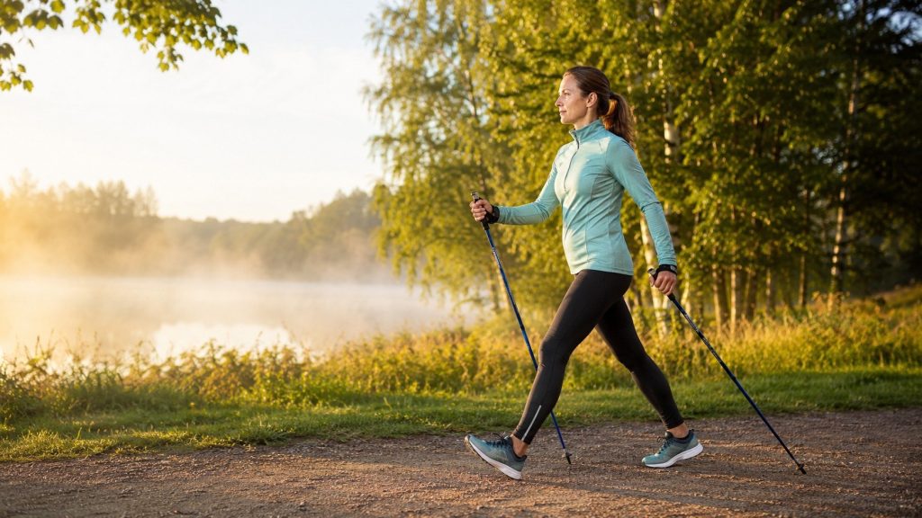 Nordic walking – jak prawidłowo chodzić z kijami i ile to daje
