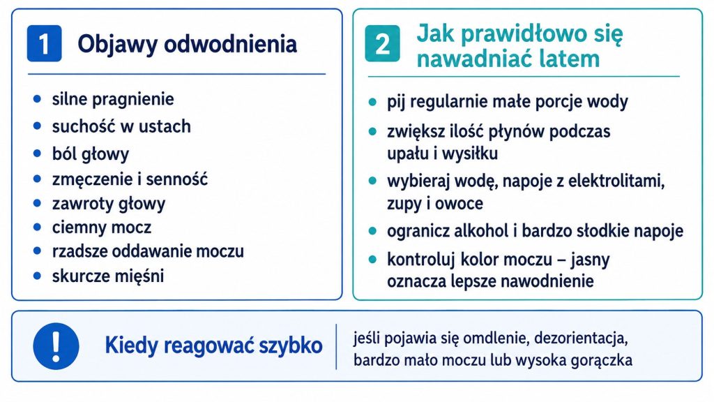 Odwodnienie organizmu – objawy i jak prawidłowo się nawadniać latem